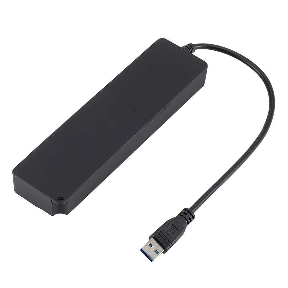 Hub 7 puertos Usb 3.0 Divisor de velocidad de puerto USB alto con interruptores individuales para computadora portátil Pc Tablet Teléfono Negro