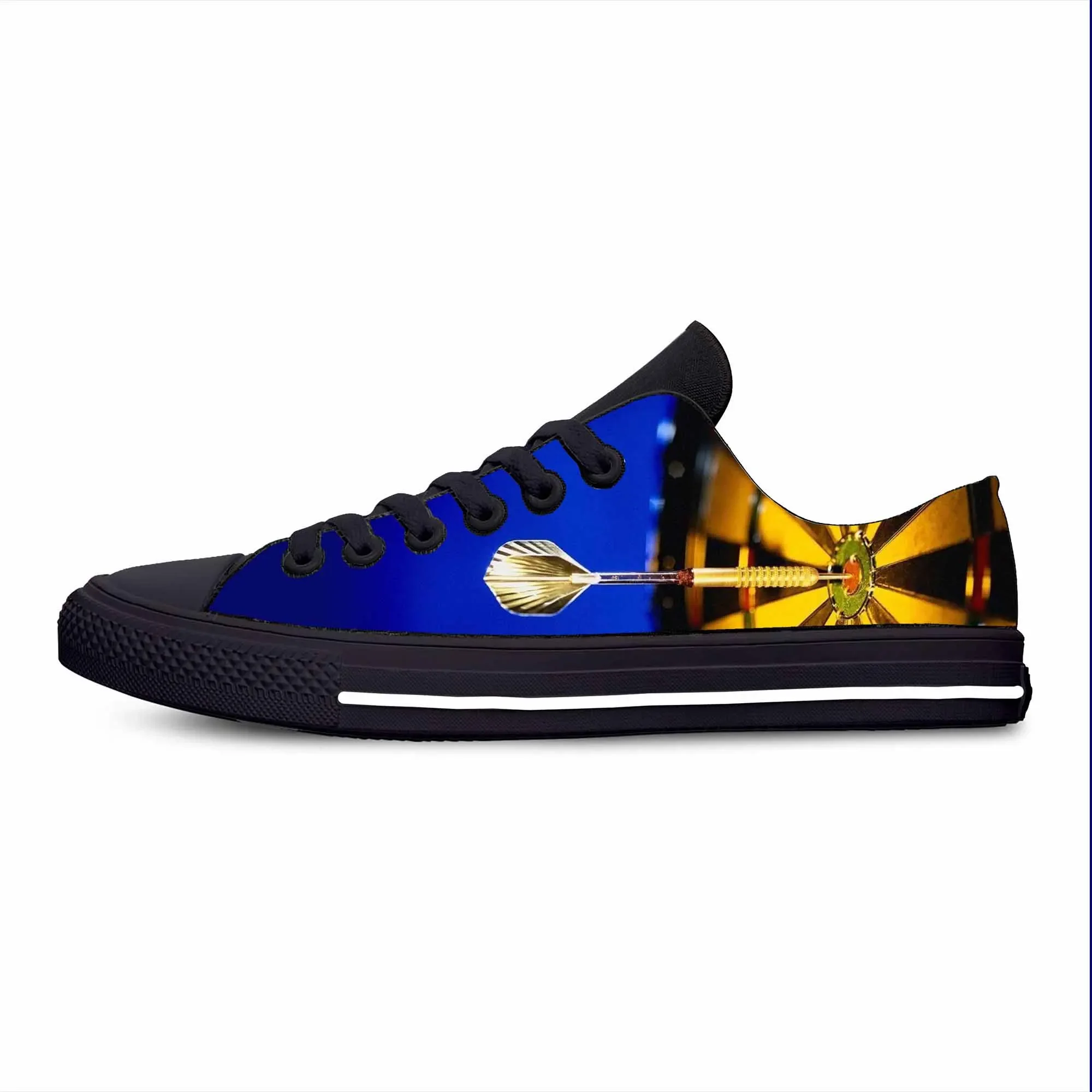 Game Sport Darts Dartbord Dartbord Target Grappige Casual Stoffen Schoenen Lage Top Comfortabele 3d Print Heren Dames Sneakers