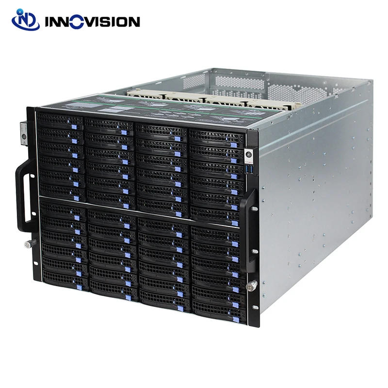 High Dense Rack mount 8U 72bay Top-Loaded  Storage Server Chassis 72HDD Trays Hotswap Case