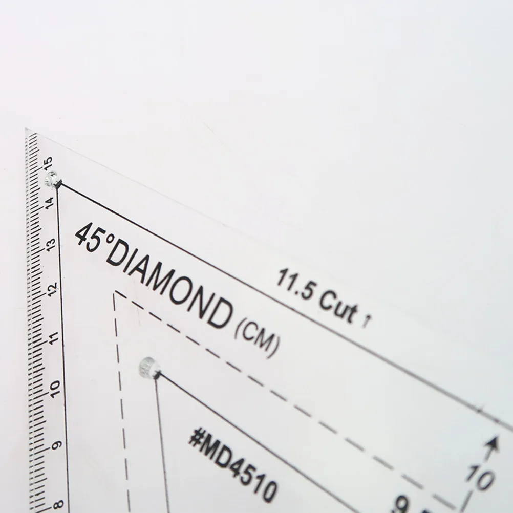 Rhomboid Quilting Ruler 45 Degree Transparent Plastic Template Precise Scale for Stitching Sewing Cutting Clothes Making view 3