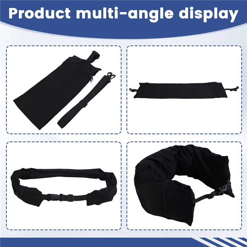

FAAJ-Travel Pillow For Extra Luggage, Travel Stuffable Neck Pillow, Adjustable Neck Size, Can Hold Travel Essentials