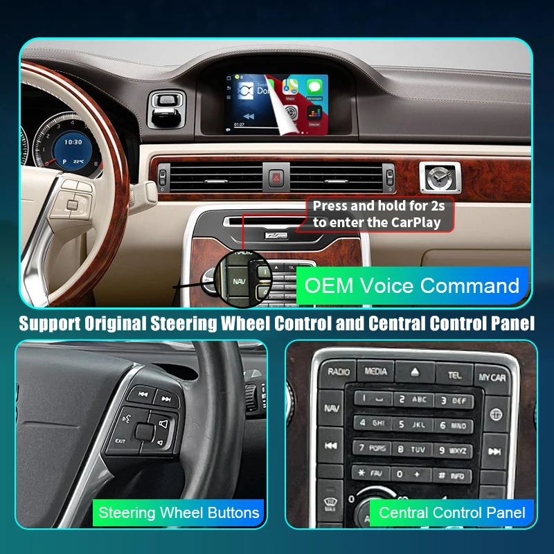 Wireless CarPlay for Volvo S80 2015  7\