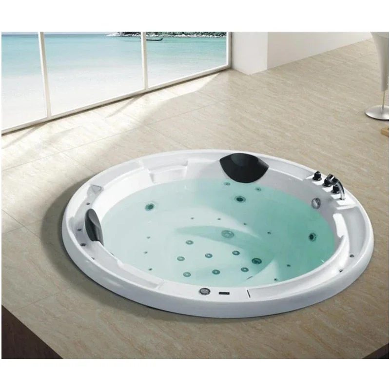 

Embedded Round Shape Tubs Home Bath Spa Whirlpools Acrylic Bathtubs with Factory Price