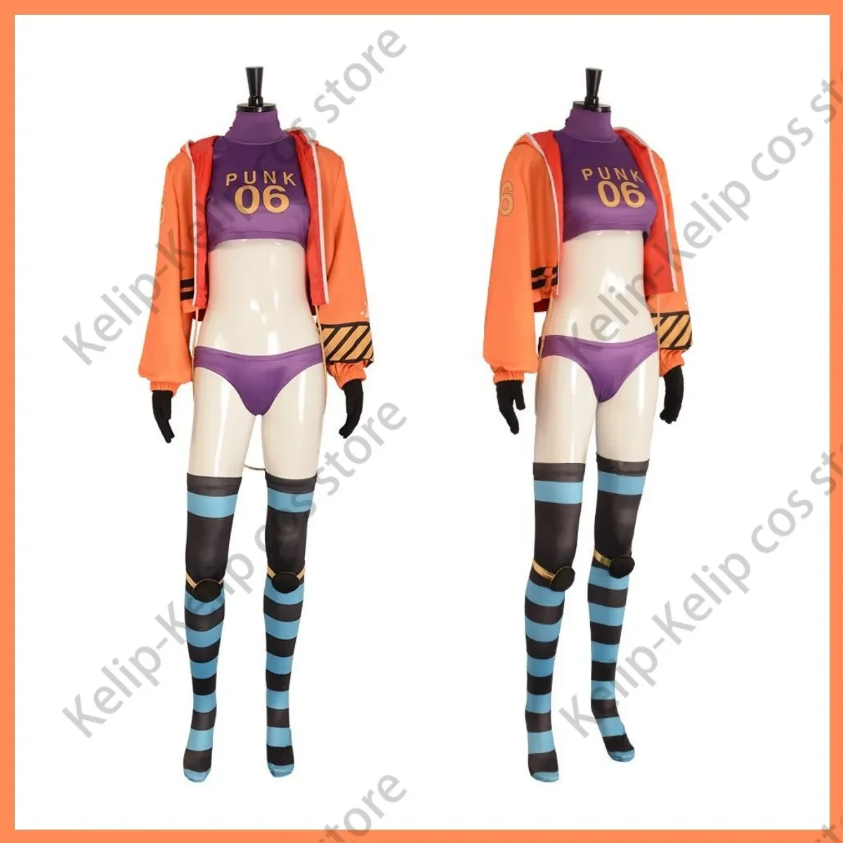 Anime Dr. Vegapunk York PUNK-06 Cosplay Costume Yellow Hooded Short Coat Uniform Athletic Wear Adult Woman Sexy Carnival Suit
