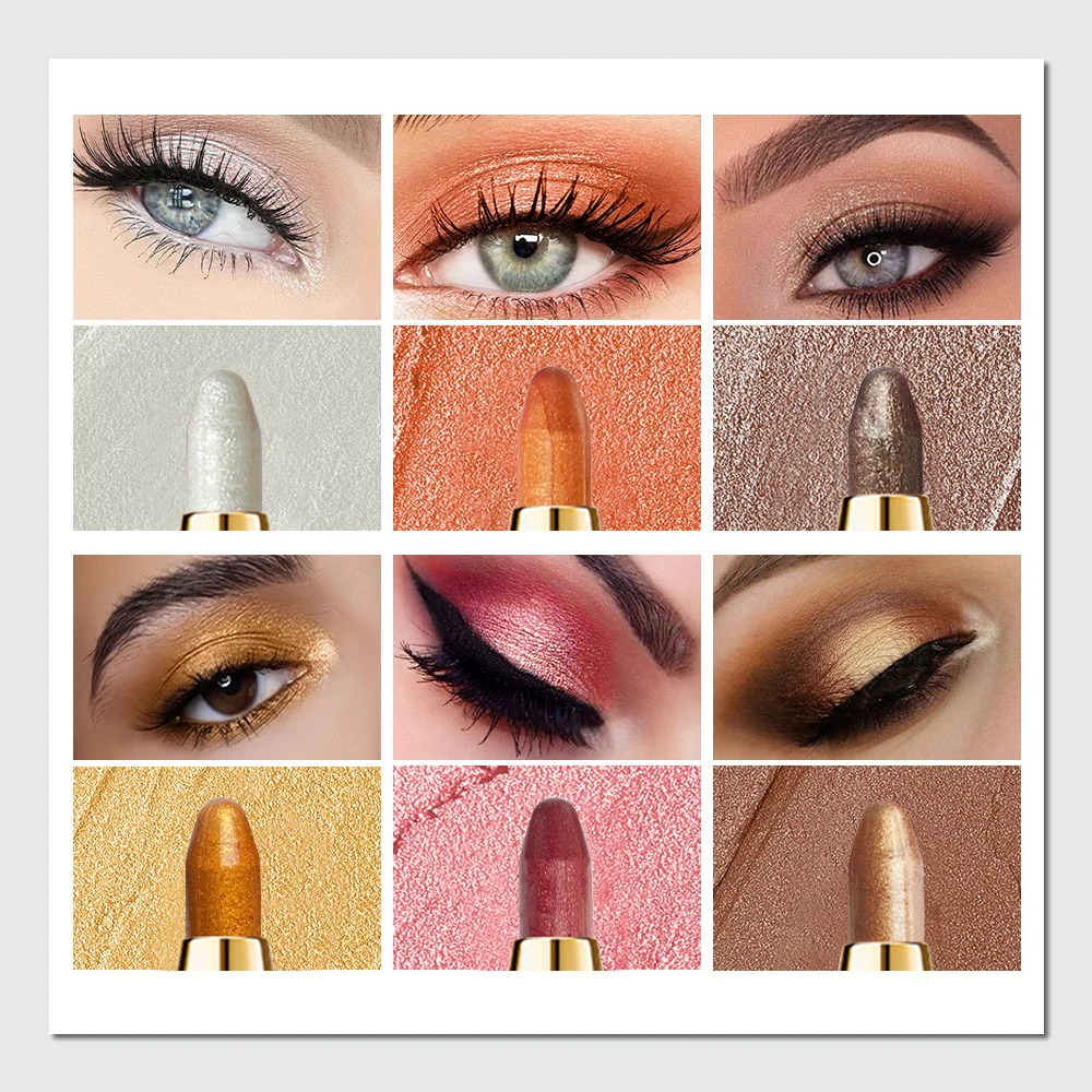 アイシャドウペンシル,ハイライター,ダブルエンドビーズ,明るいフラッシュ,制汗,ロングハイカラーメイク