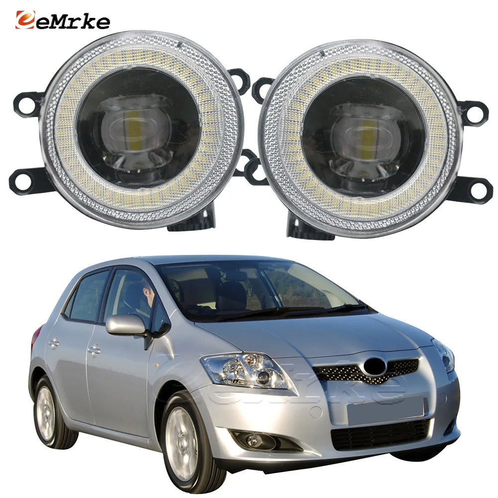 2-Pcs LED Fog Lights Lens Car Angel Eye DRL for Toyota Auris,Auris SR,Corolla Ascent Conquest,Corolla Levin SX ZR 2007 2008 2009