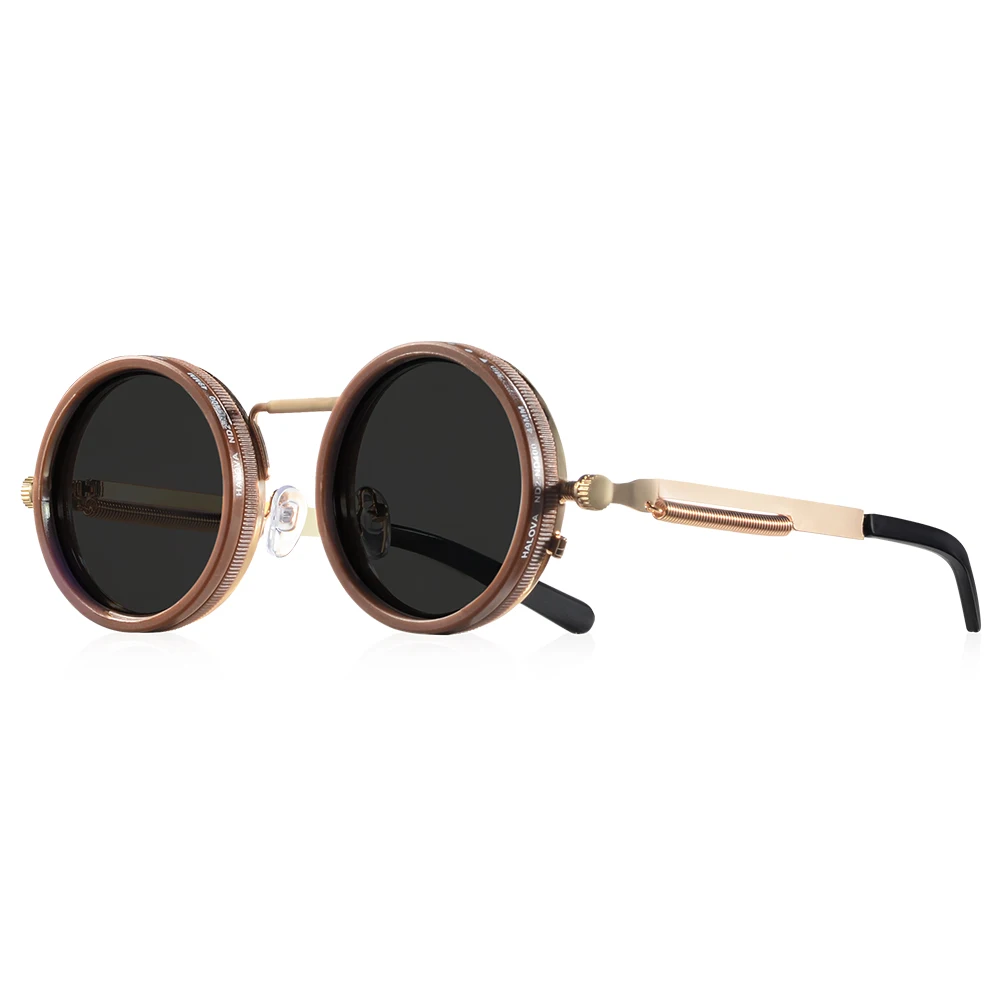 CRIXALIS Polarisierte Runde Sonnenbrille ND9 Einstellbare Dimmung Männer Frauen Retro Punk männer Angeln Brillen Outdoor Shades UV400