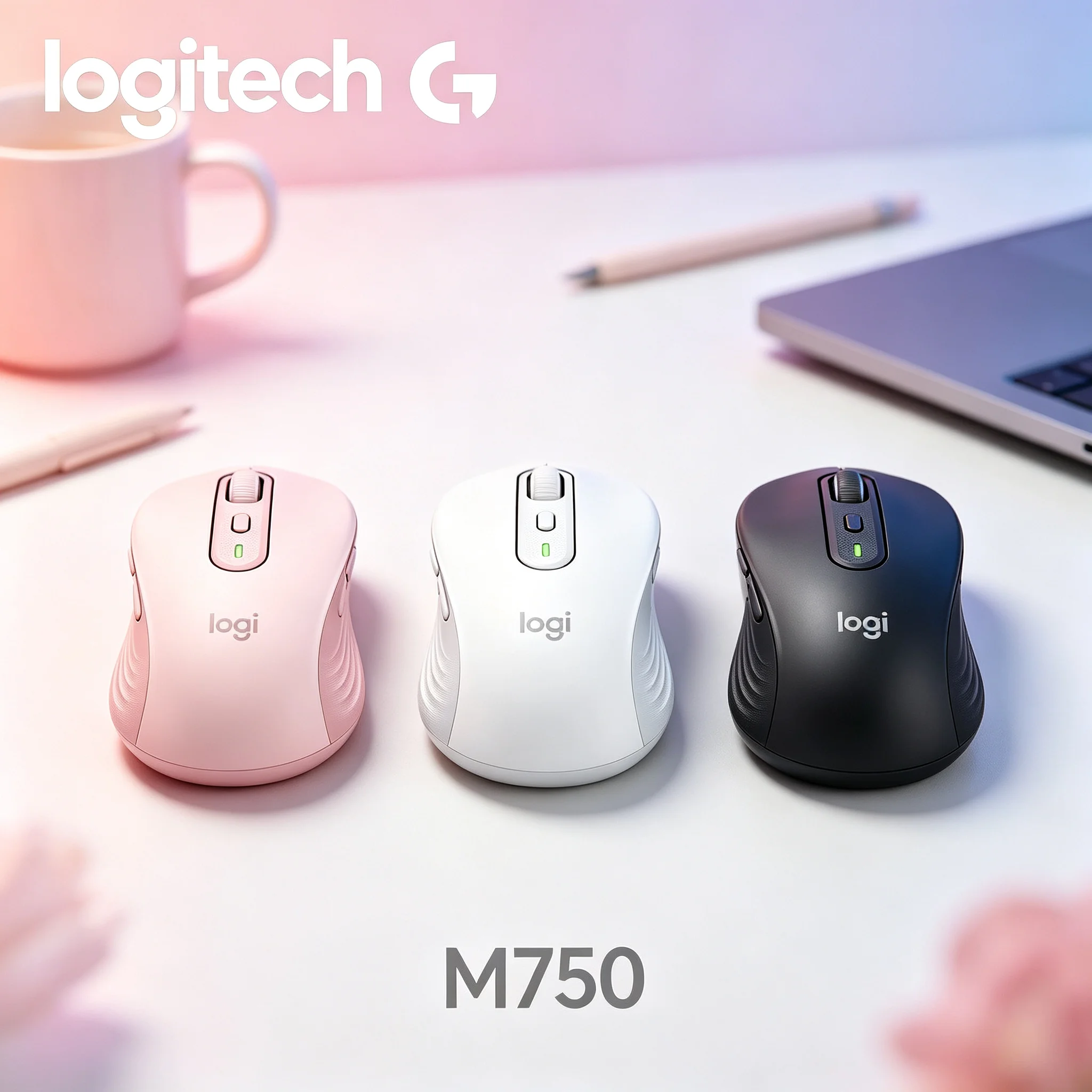 Logitech M750 Plug‑and‑Go Wireless Gaming Office Mice Zero Driver Needed For CS Game PC And Contract Business Office Laptop