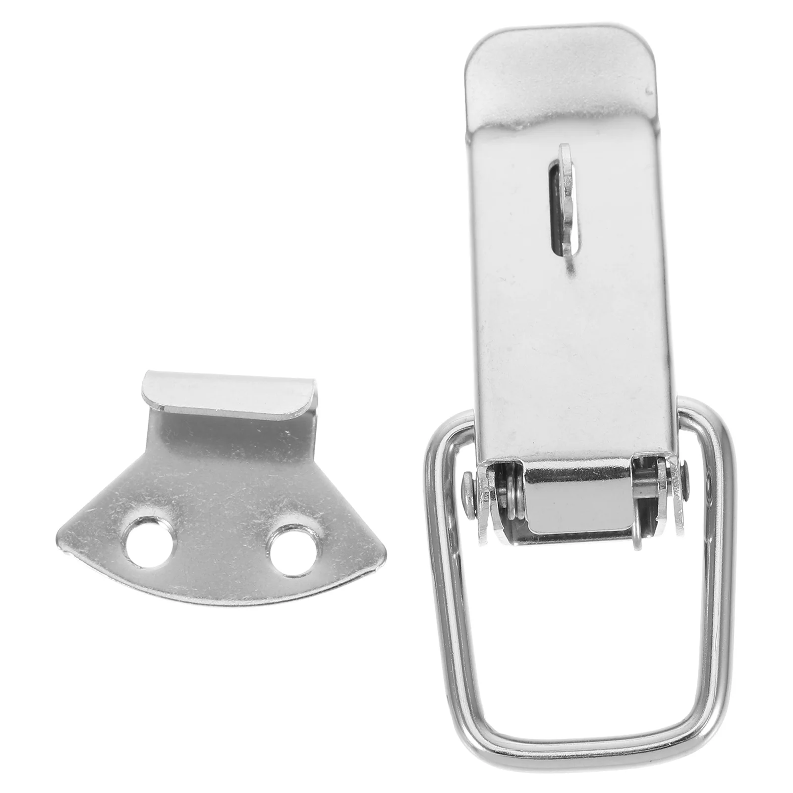 

Stainless Steel Spring Loaded Toggle Latch .2cm Padlock Hole Suitable for Cabinet Toolbox Wooden Case Chest Trunk Durable
