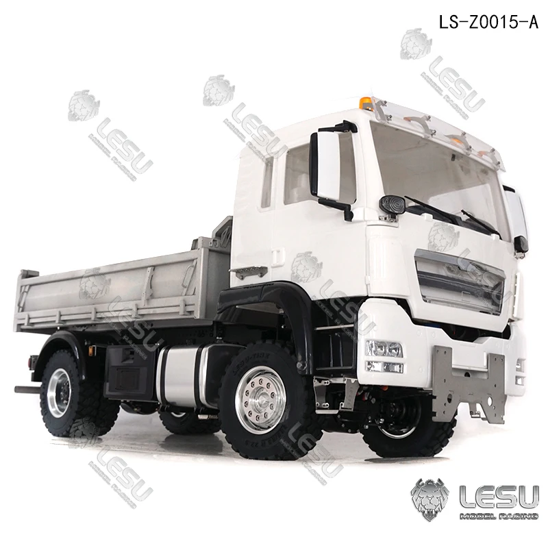 Toys LESU 1/14 Metal 4*4 Chassis TGS RC Hydraulic Dumper Trucks Light Sound Motor ESC Remote Control Cars for Gifts TH16800