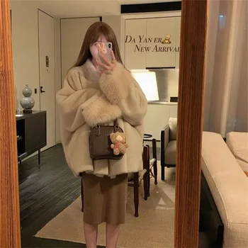 Women’s Loose Faux Mink Fur Coat 5 2025 Autumn And Winter New Environmentally Friendly Faux Mink Fur Coat, Women's Socialite Style Loose Fit fashionable coat 5