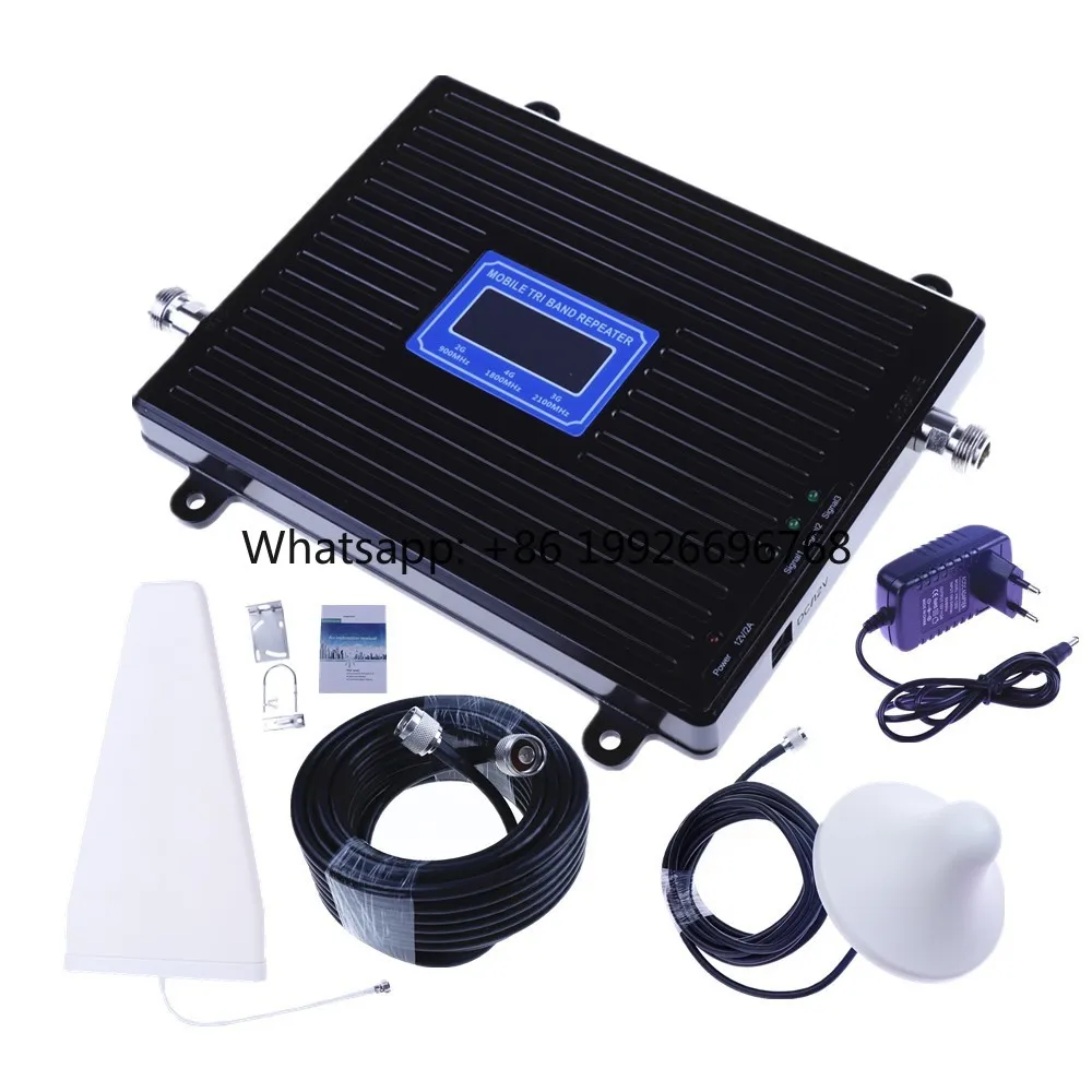 3-Band Mobile Signal Booster for 2G 3G 4G & 5G LTE Cellular 4G Signal Repeater Amplifier Cell Phones Signal Booster