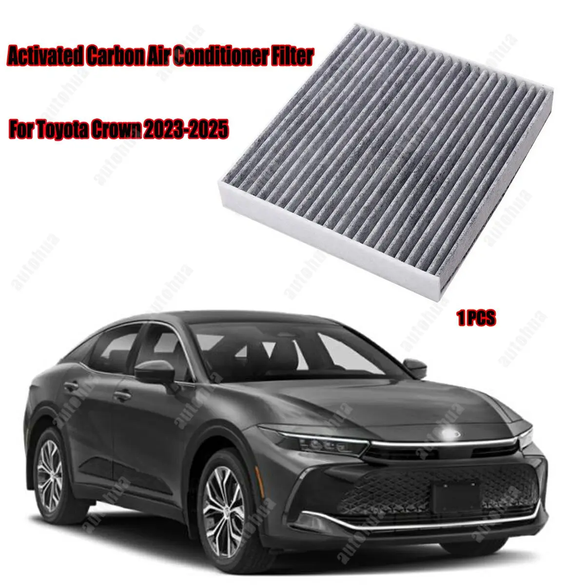 

Для Toyota Crown 2023-2025 1 шт. салонный воздушный фильтр с активированным углем, сменный фильтр кондиционера, прочное углеродное волокно