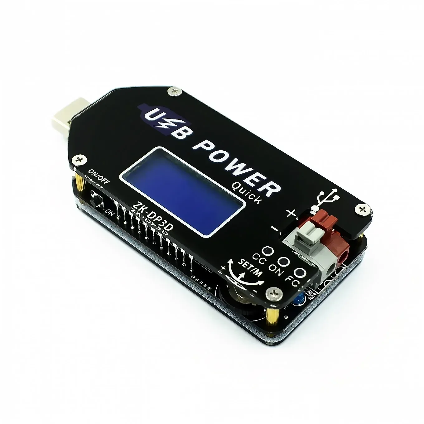 NEW DP3D CNC USB TYEPE-C DC DC Converter CC CV 1-30V 2A 15W Power Module Adjustable Regulated power supply QC2.0 3.0 AFC