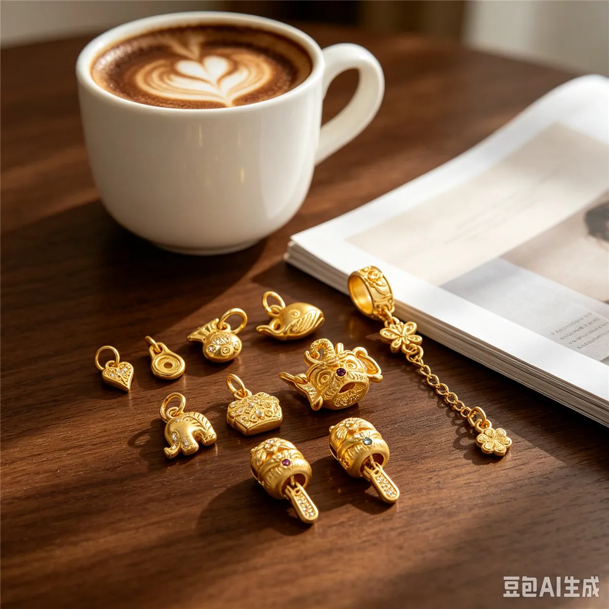 CZ Elephant Whale Fortune Bag Lucky Cat Charms Brass 24K Real Gold Plated Anti‑tarnish For DIY Bracelet Findings