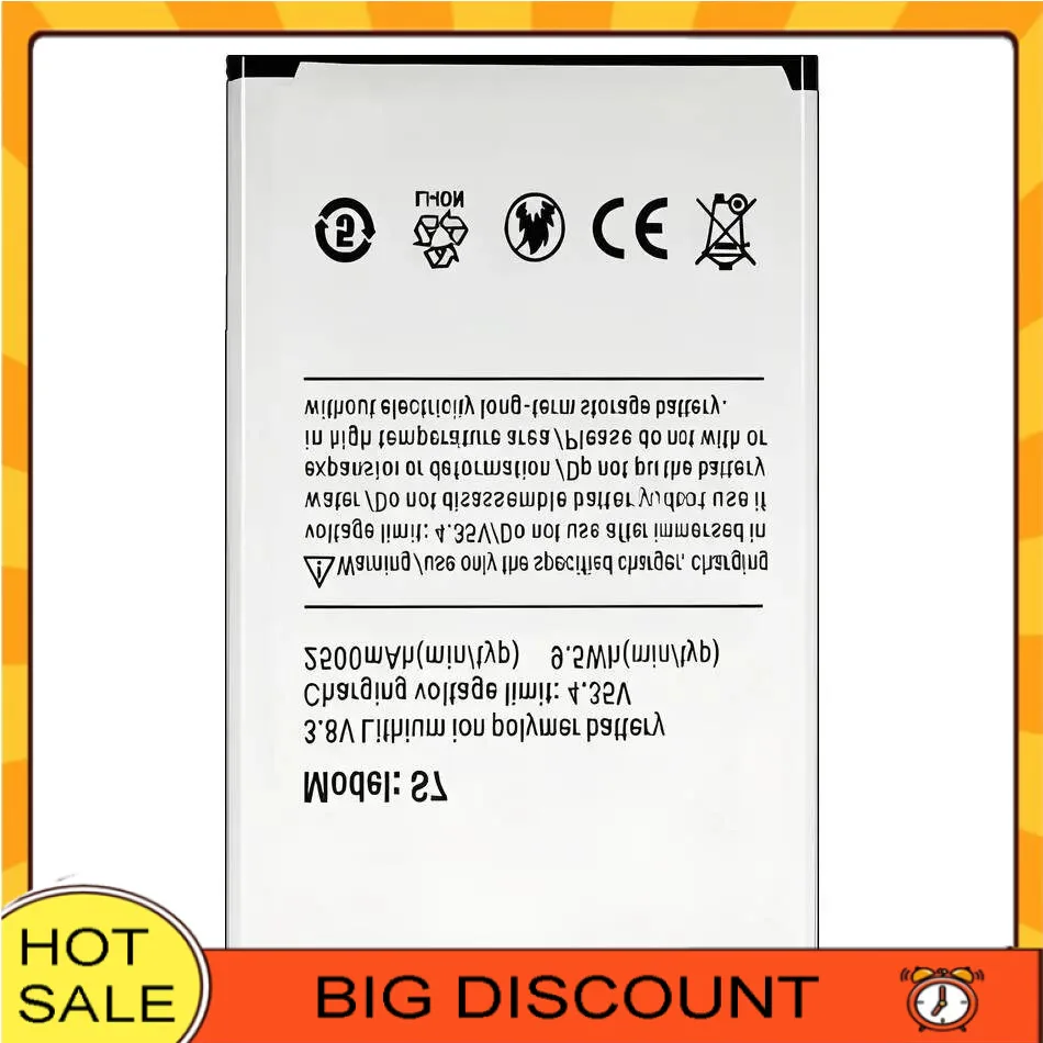 Alta compatibilidade para bateria de telefone celular de desempenho Ulefone S7 Pro 2500Mah