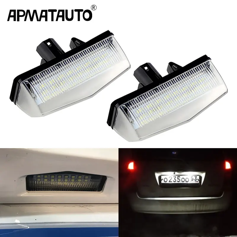 2pcs LED License Number Plate Light Canbus White For TOYOTA Venza 08-2015,Matrix 09-2013,RAV4 (XA40) 13-2018,C-HR (ZYX10/NGX50)