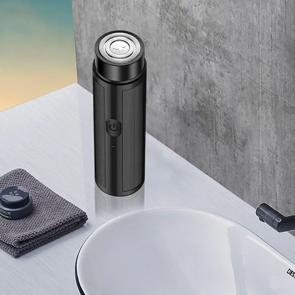 Mini Tragbarer Elektrischer Rasierer für Männer, USB-Aufladbarer Langlebiger Rasierer, Taschen-Rasiermaschine für Bartpflege und Täglichen Gebrauch – Detail 8