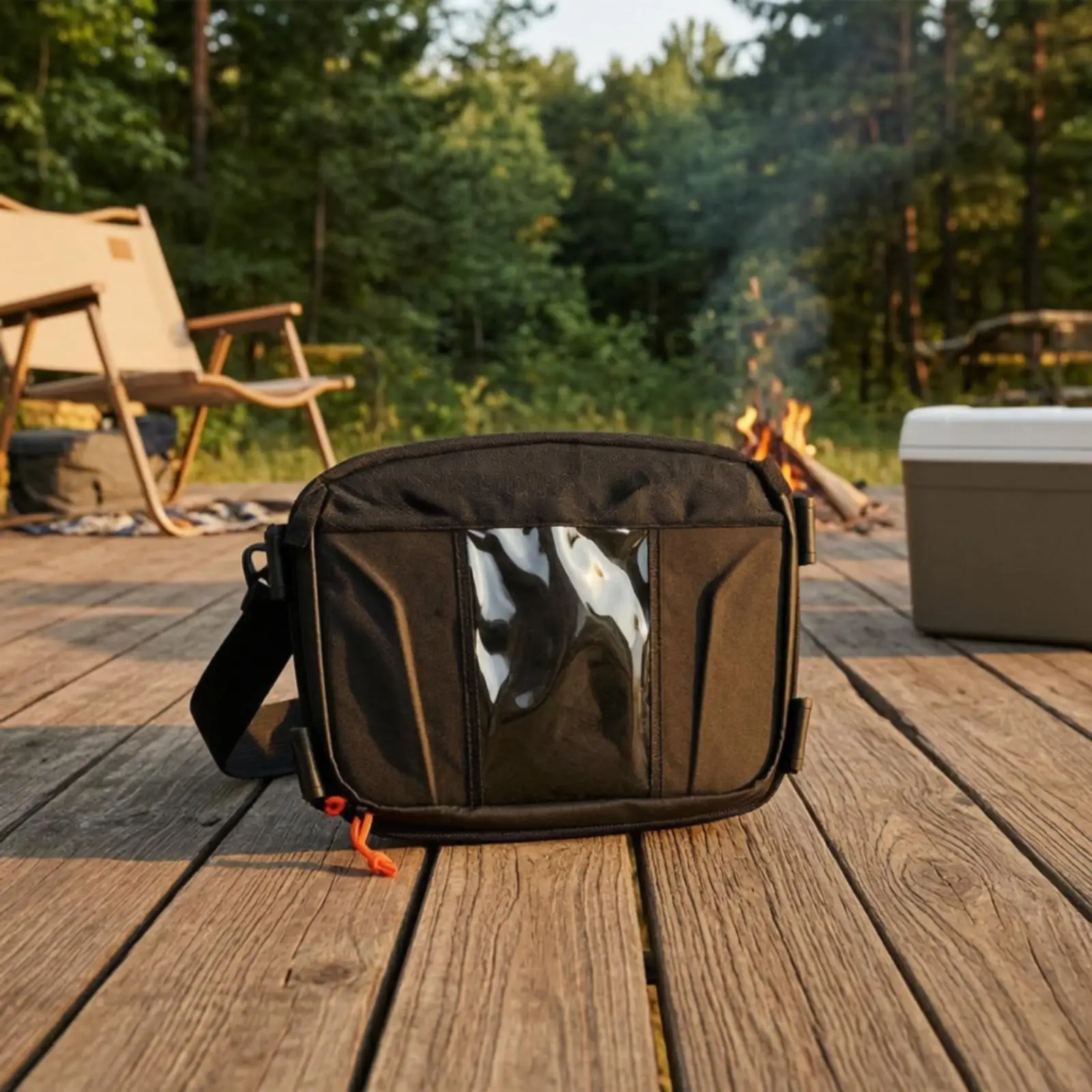 Durable UTV Roof Storage Pouch for Can Am X3 Max Overhead Bag with Clear Mesh Sections Quick Access Drawcord Pulls