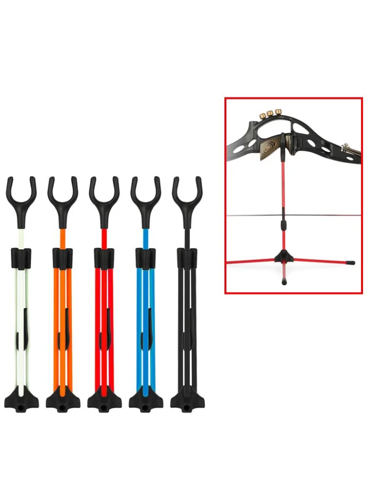 Support de arc pliable et amovible en fibre de verre et plastique, support portable pour arc recurve de tir à l'arc