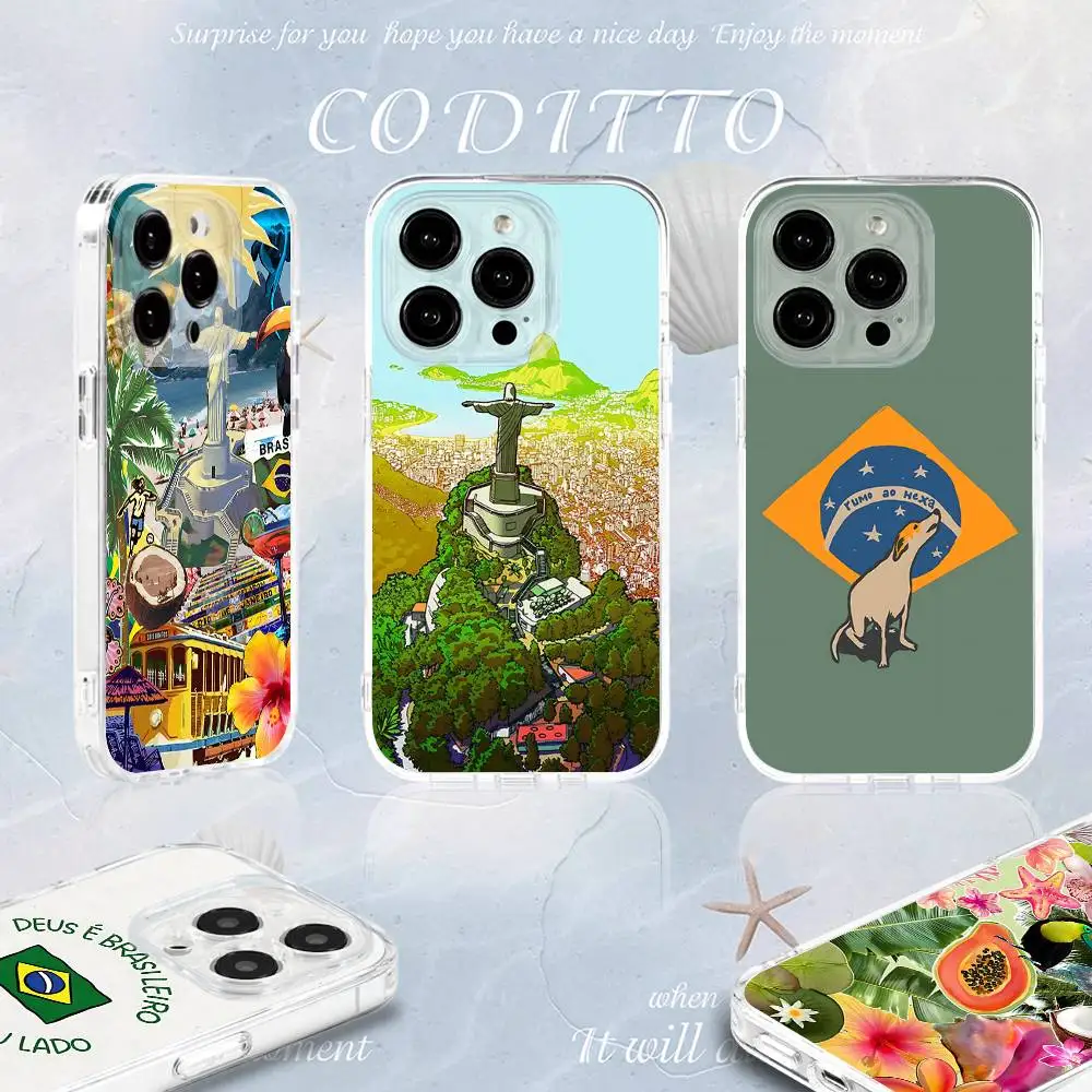 

Rio de Janeiro-Brazi Phone Case For iPhone 16,15,14,13,12,11 Pro,Max,Plus,X,XS,XR,SE4,E Mini Transparent Soft Cover