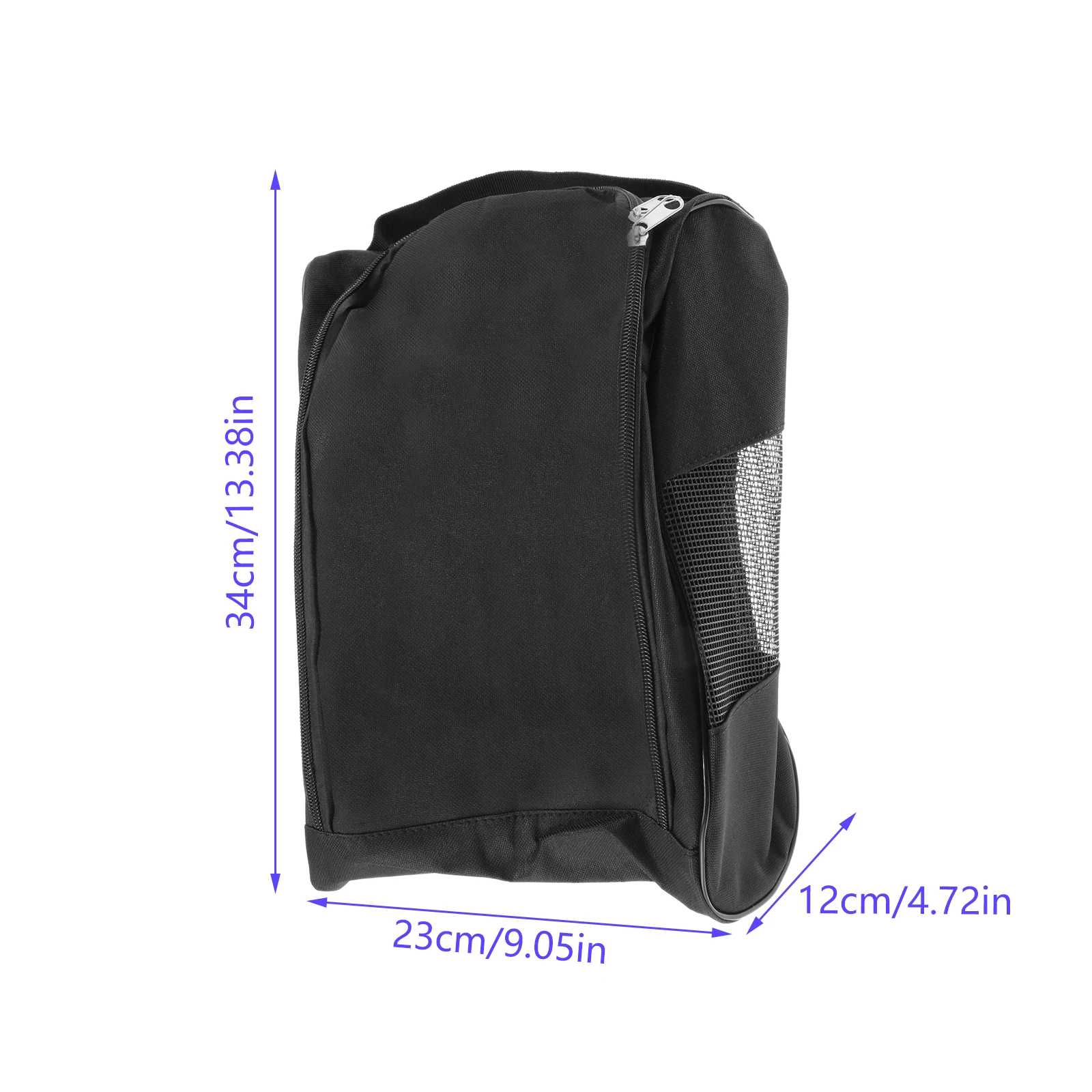 1pc 34*23*12cm Golf Shoe Bag 600D Oxford PVC Waterproof Two-way Zipper Closure for Golf/soccer/bowling/tennis/cycling Shoes