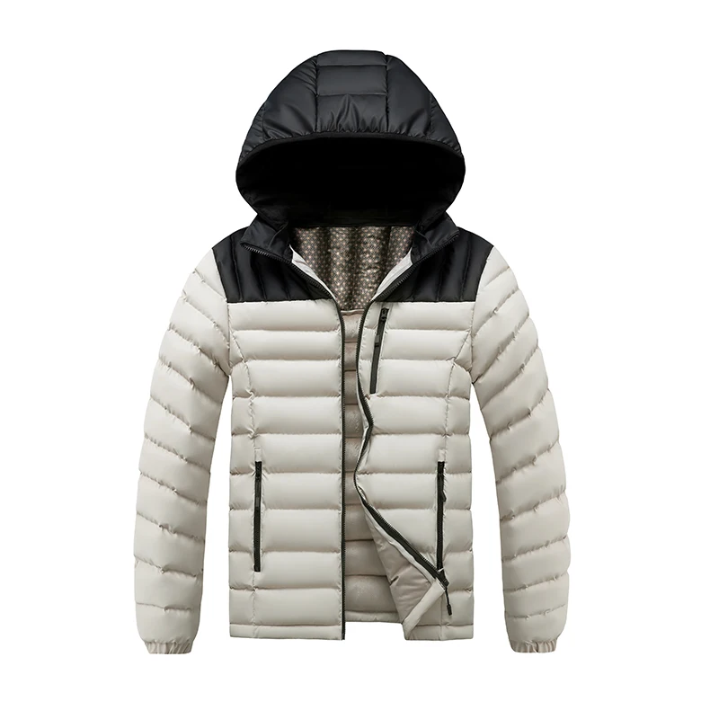 

Высококачественные мужские хлопковые пальто с капюшоном, модные повседневные уличные ветрозащитные парки, зимняя утолщенная теплая мужская хлопковая куртка с капюшоном