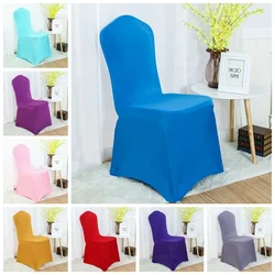 Housses de chaise élastiques en spandex pour décoration de mariage, salle à manger, banquet, hôtel, fête d'anniversaire, bon marché et fines