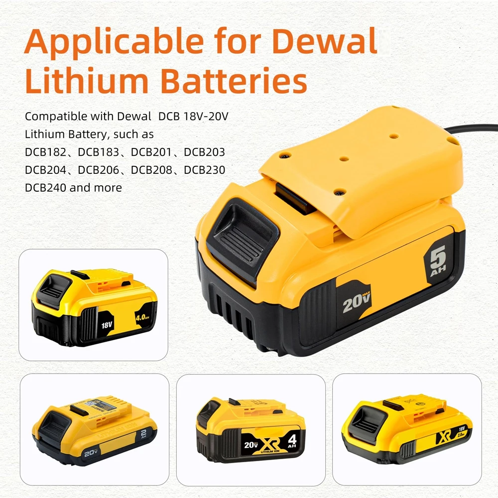 Для Starlink Mini DC кабель питания для Dewalt DCB адаптер аккумулятора 18 В-20 В Plug & Play разъем питания для Starlink Mini аксессуары