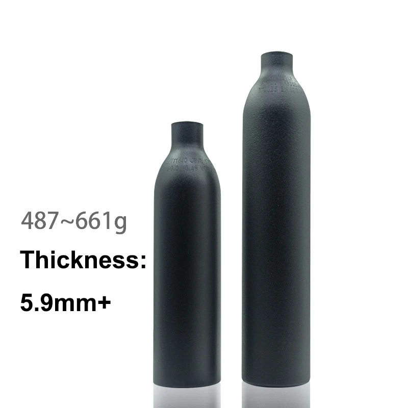 High Pressure Aluminum Bottle, Thick Gas Cylinder, 20MPA, 0.35L, 0.5L