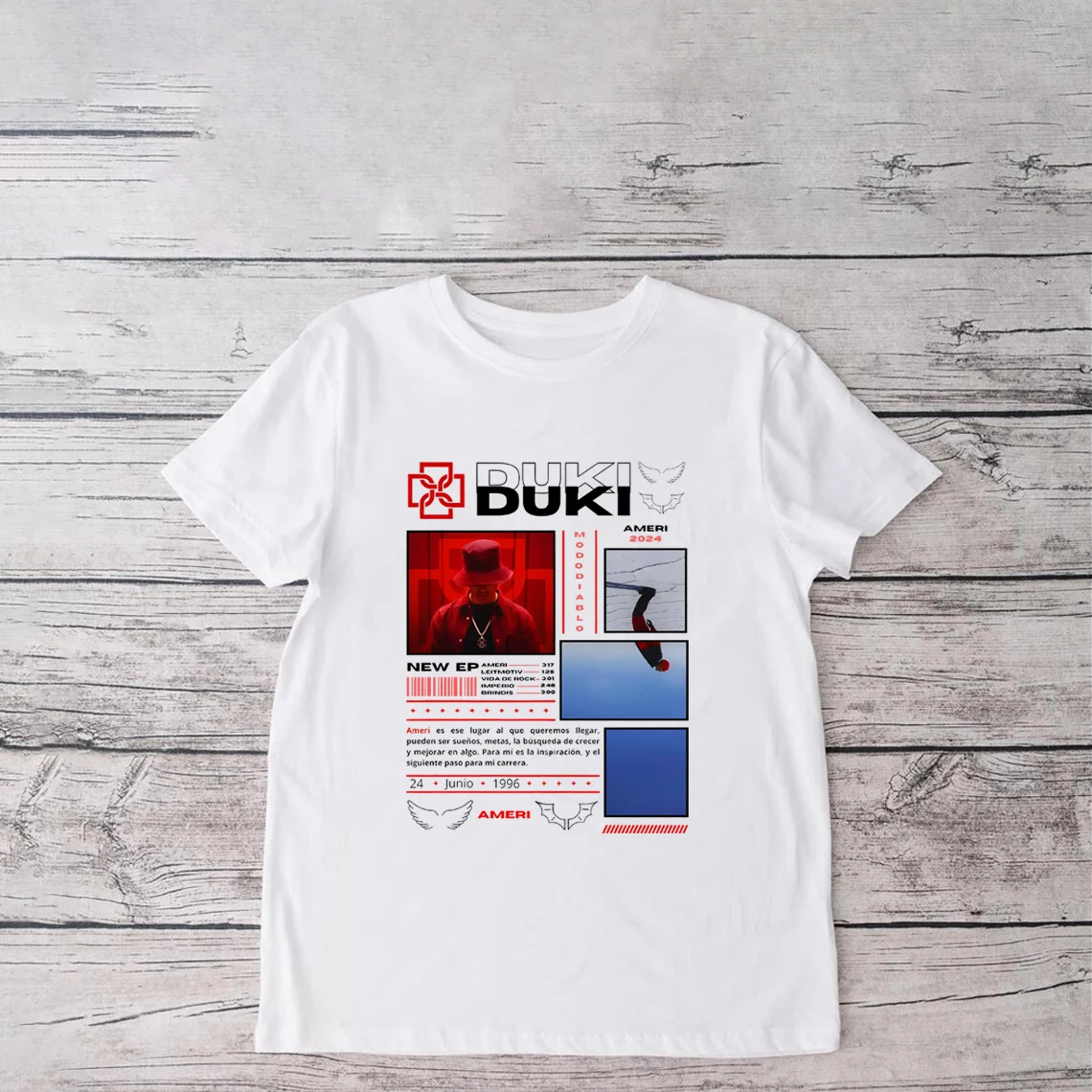 Rapper Duki ADA Tour 2024 T-shirt Rap Hip Hop Streetwear Y2k Unisex Vintage Mode Korte Mouw Duki ADA Tour 2024 merch
