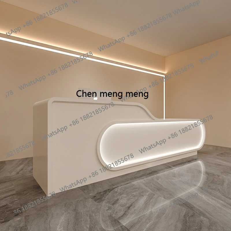 X Simple, curved, bar paint company reception, hotel office checkout page