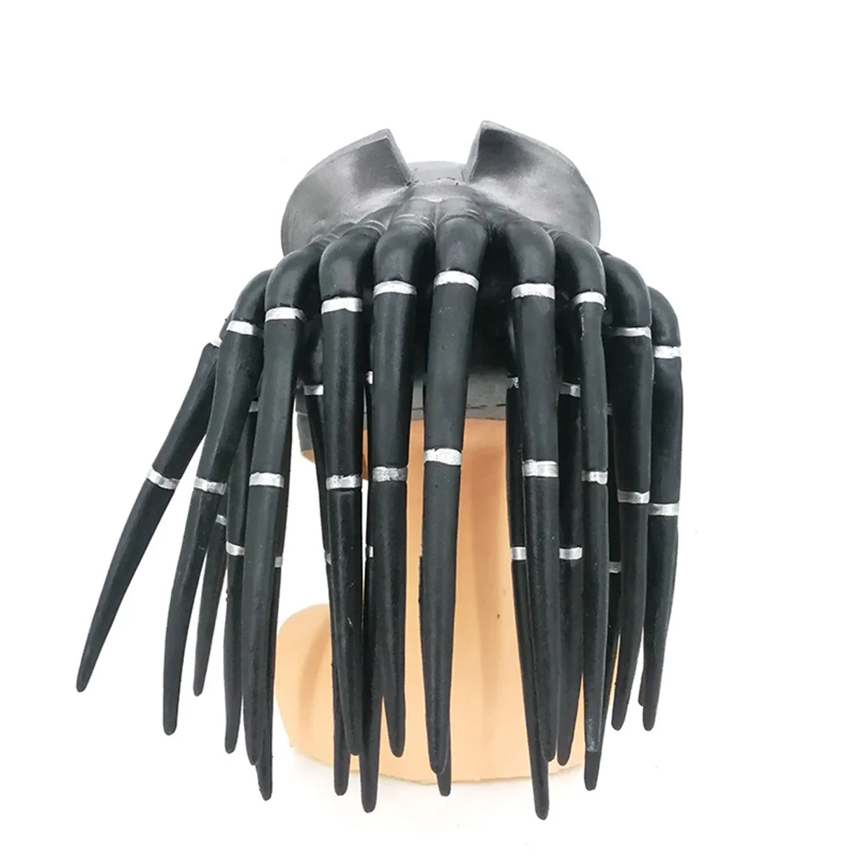 Lateksowy kask obcy drapieżnika maska rękawiczki na Halloween Cosplay śmieszne rekwizyty na bal maskowy rekwizyty kostiumowe Party prezent dla dzieci