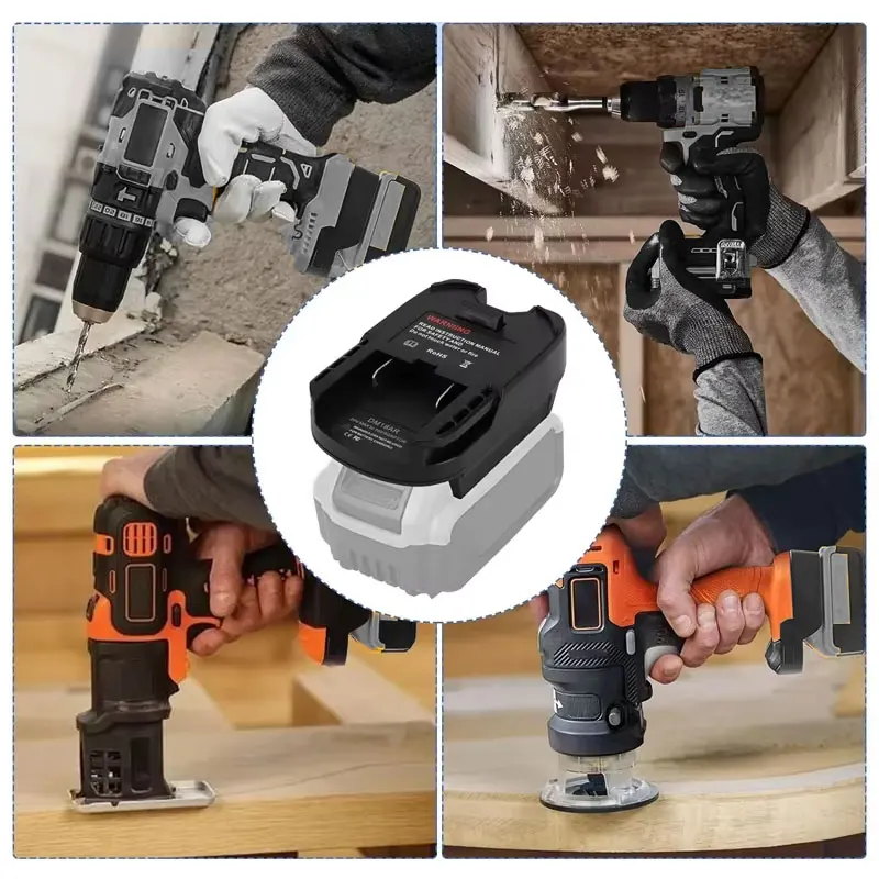 Adapter Converter for Dewalt/Milwaukee To for Ridgid & AEG 18V Li-ion Battery Cordless Tools Use view 6