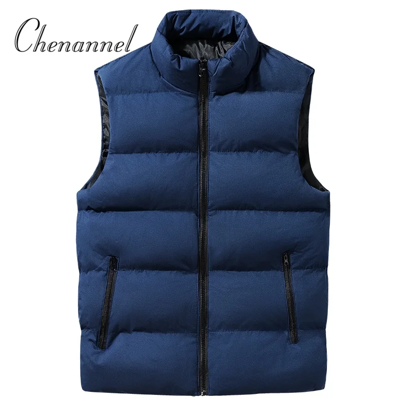 

Mens Vest Jacket Warm Sleeveless Jackets Winter Waterproof Zipper Coat Autumn Stand-up Collar Casual Waistcoat Clothing