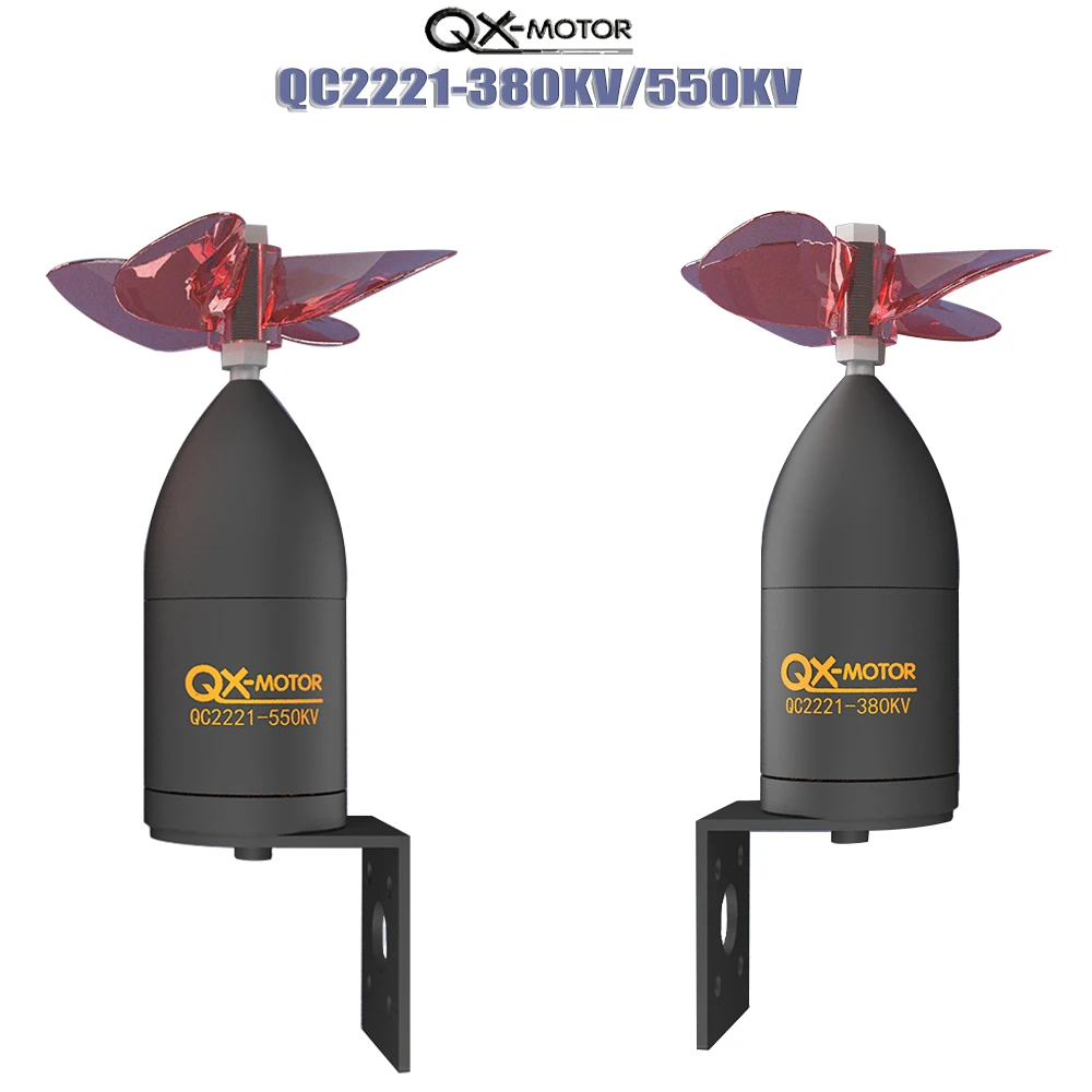 

QX-MOTOR QC2221 Underwater Propulsionr 380/550KV CW CCW Brushless Motor Select 50A Waterproof ESC For RC Fishing Bait Boat Model