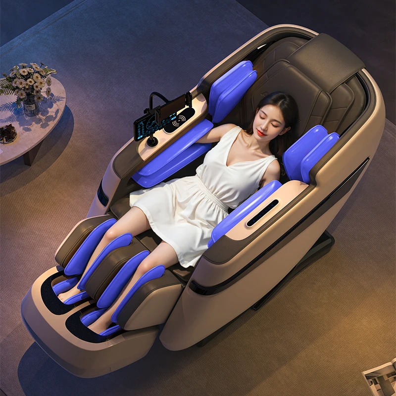 

Modern Luxury 3D Shiatsu Massage Chair Zero Gravity Multi-Function Airbags Portable Body Leg Waist Foot Neck Care with Heating