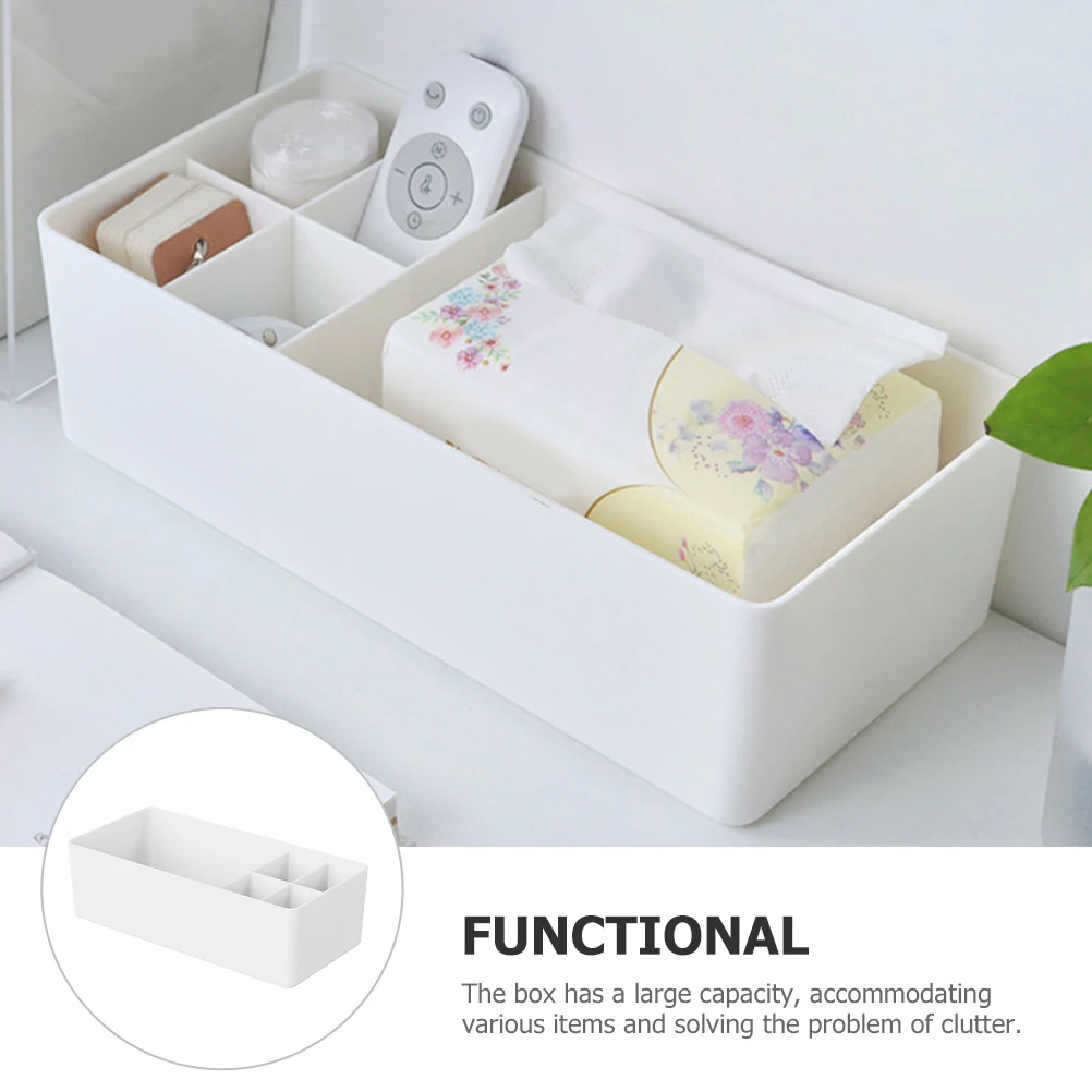 

Multi-Functional Hairpin Storage Box Compartment Organizer Hips Material Desktop Case For Cosmetics Chargers Accessories Large