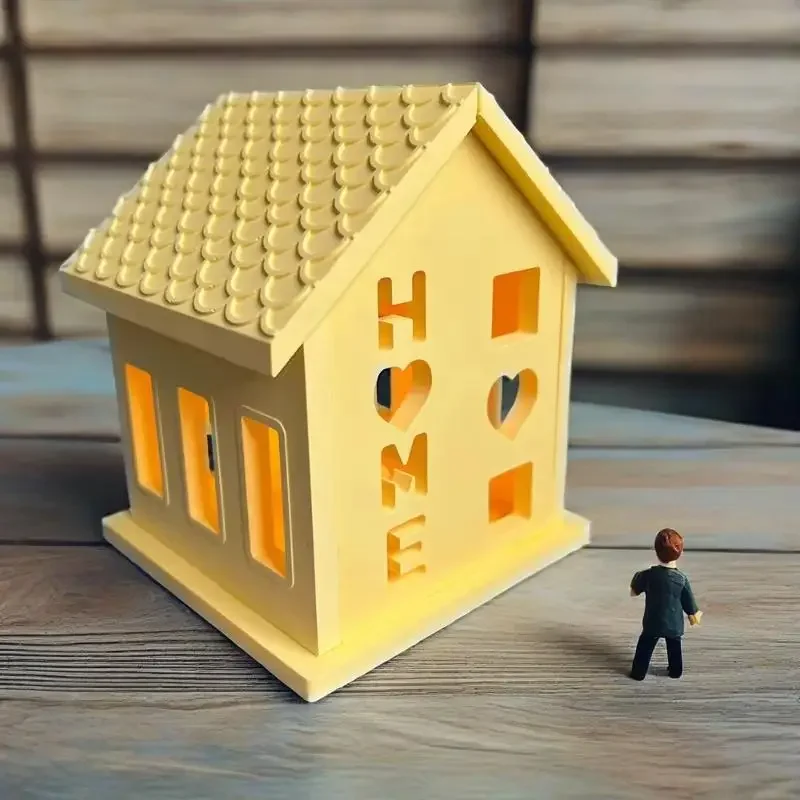 

Силиконовая форма Love Cabin, полая силиконовая форма для подсвечника для ночника, абажура и гипсового цемента, подсвечник, создание