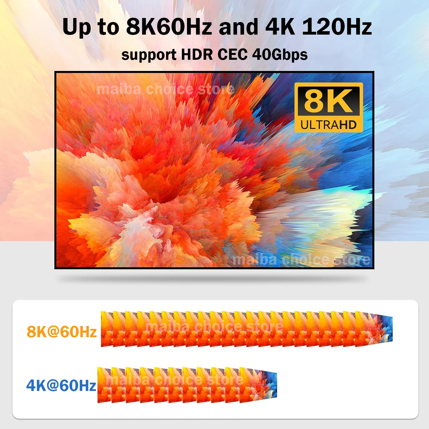 8K 60 هرتز HDMI الفاصل 1 في 2 خارج HDMI2.1 مقسم الفيديو 1x2 1x4 شاشة مكررة 4K 120 هرتز موزع الفيديو دعم CEC EDID HDR