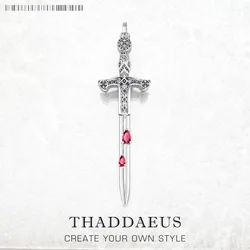Pendant Sword With Blood,New Fine Jewelry Europe Bijoux 925 Sterling Silver Vintage Accessories Gift For Woman & Men