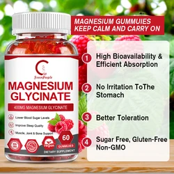 Greenpeople Magnesium Glycinate Gummies，Magnesium L-Threonate + Magnesium Glycinate，Enhances Memory, Focus and Overall Cognition