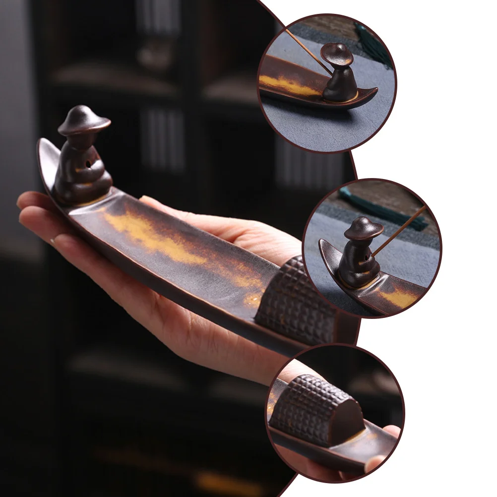 

1Pcs Classic Stick Incense Holder Boat Incense Burner Ceramic Relax Aromatherapy Improve Life Quality Meditation Yoga