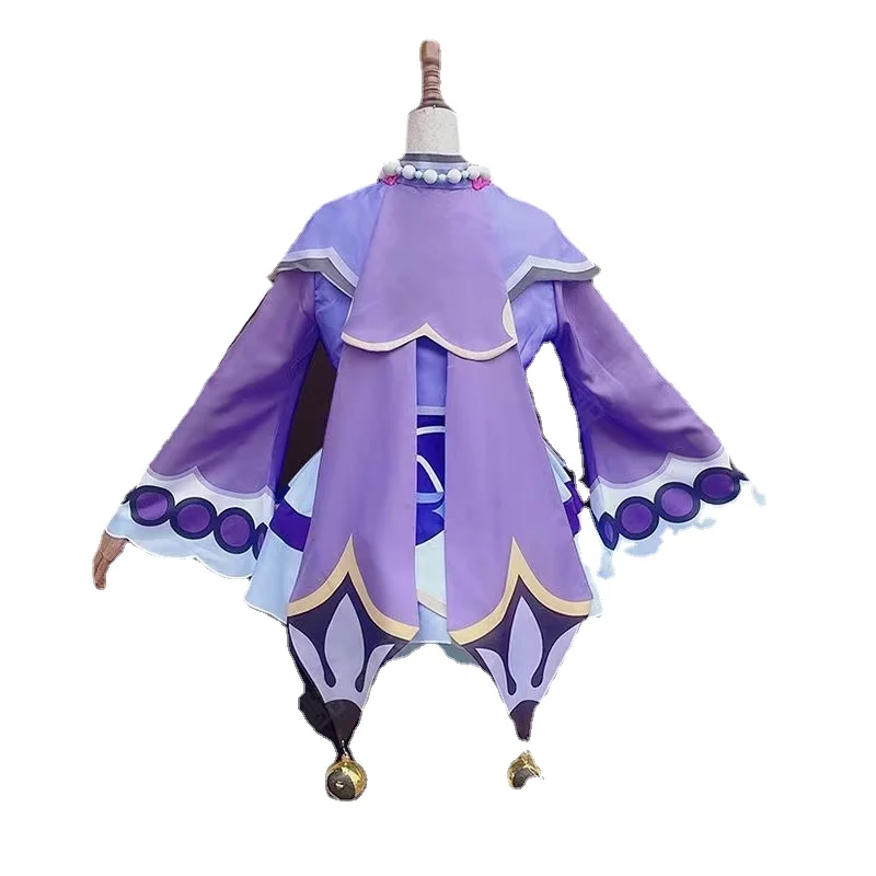 Game Genshin Impact Project Qiqi Cosplay Costumes Anime Figure Vestido Zombie Girl Dress Halloween Costumes for Women Suit Wig