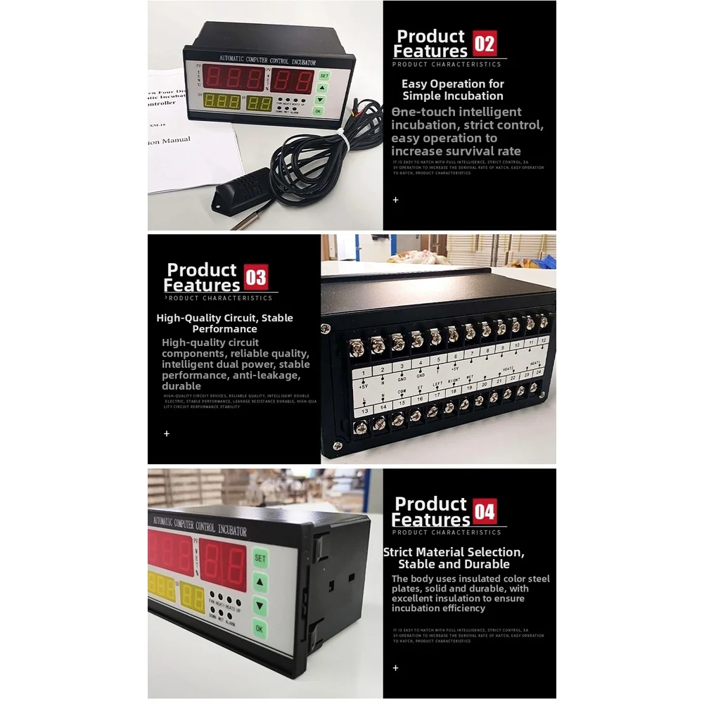 

Автоматический контроллер инкубатора XM18 с точными цифровыми датчиками для контроля температуры и влажности и поворота яиц