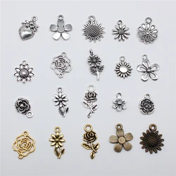 20pcs Sunflower Charms For Jewelry Making Pendants Antique Jewelry Making DIY Handmade Craft Pendant