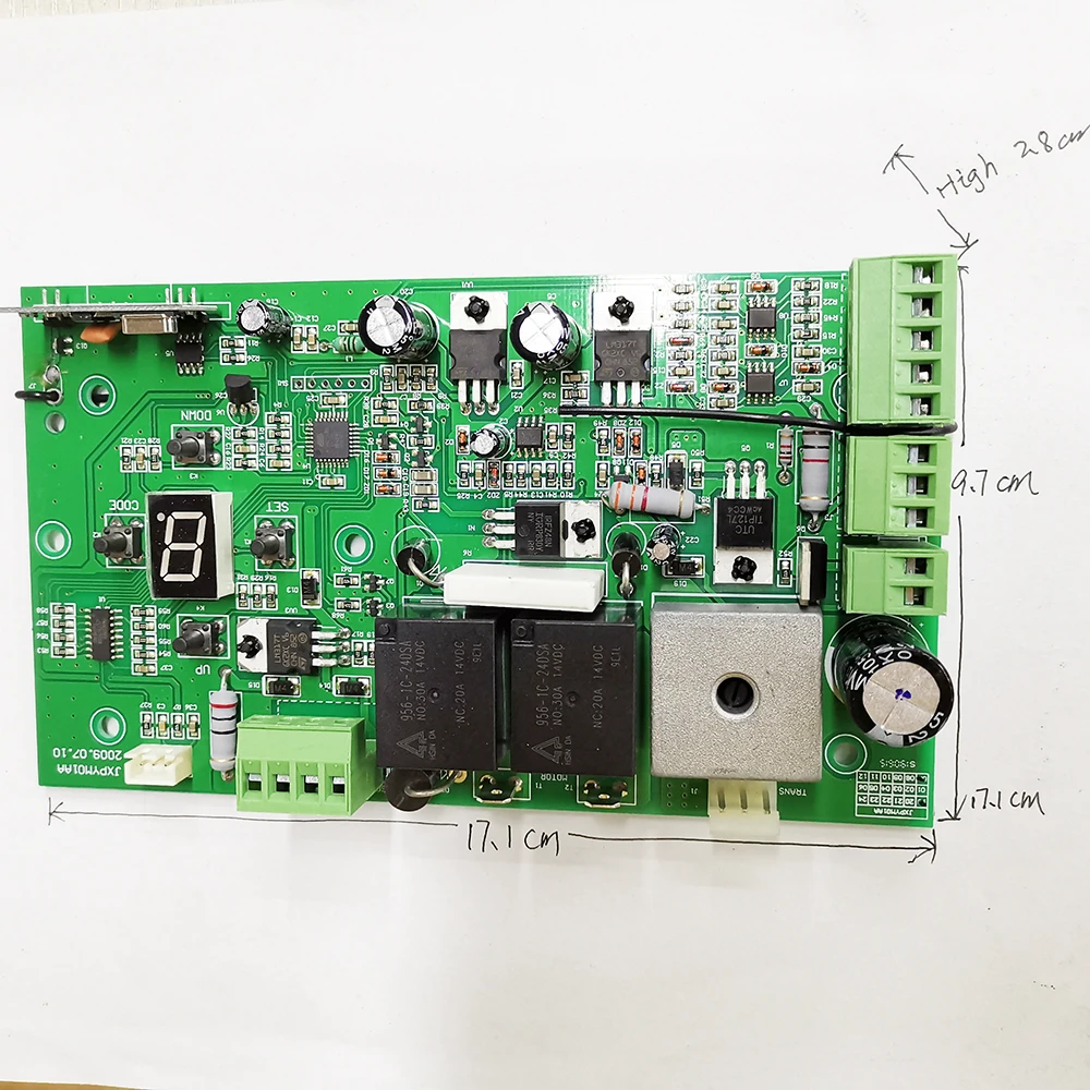 Replace control board for PY300DC Sliding Gate Opener with remotes & phone APP Optional