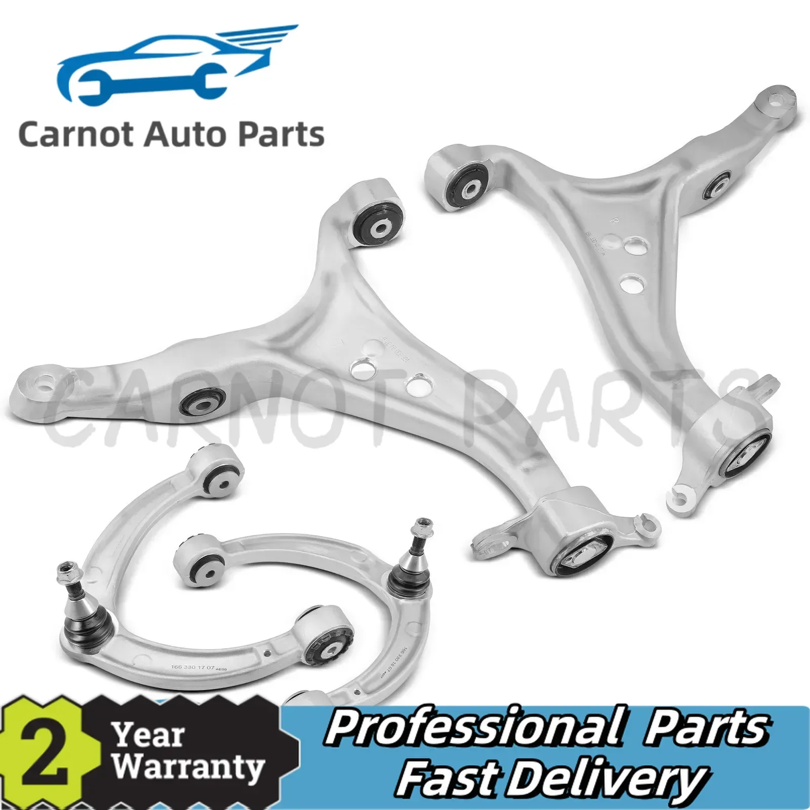 4x Front Lower & Upper Control Arm for Mercedes-Benz X166 GL350 GL450 W166 ML250