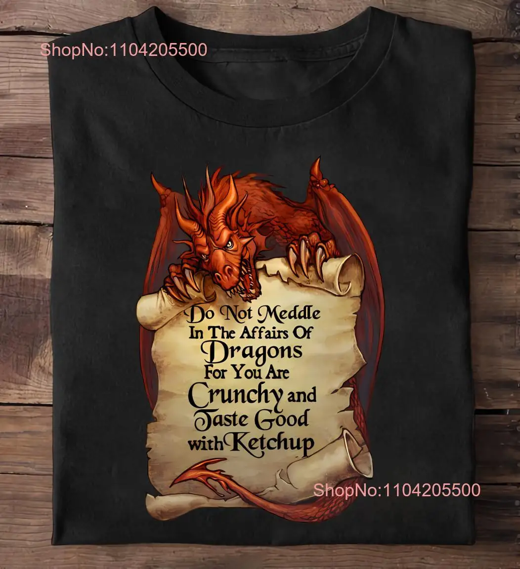 Non meditare nell'affaris Ofs Dragon T Shirt Lover Mythical Fantasy maniche lunghe o corte