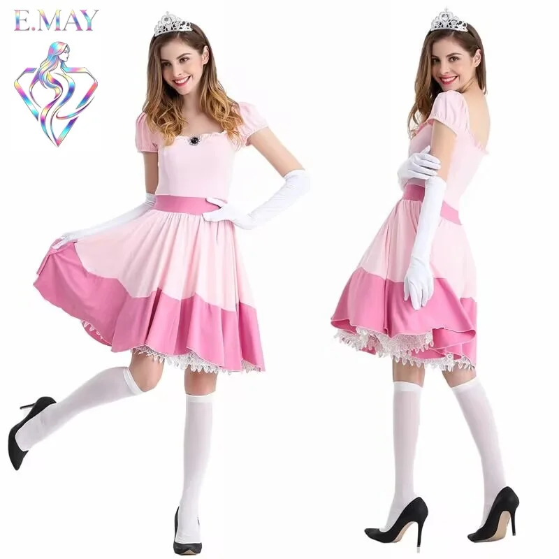 

2026 Halloween Princess Short Skirt Women's Adult Costume Snow White Fairy Tale Cross-Border Traditional Ethnic Women's Wear